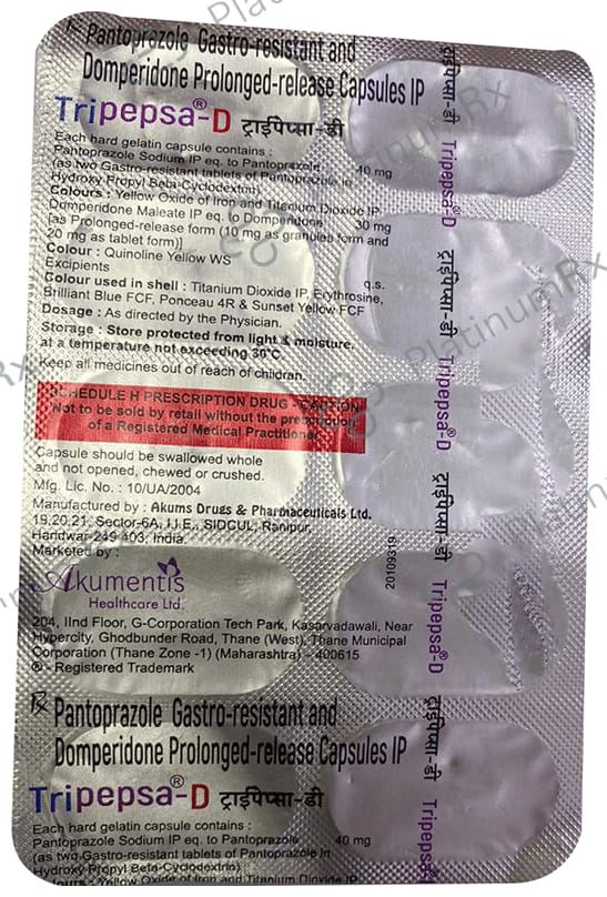 Tripepsa-D 30mg/40mg Capsule