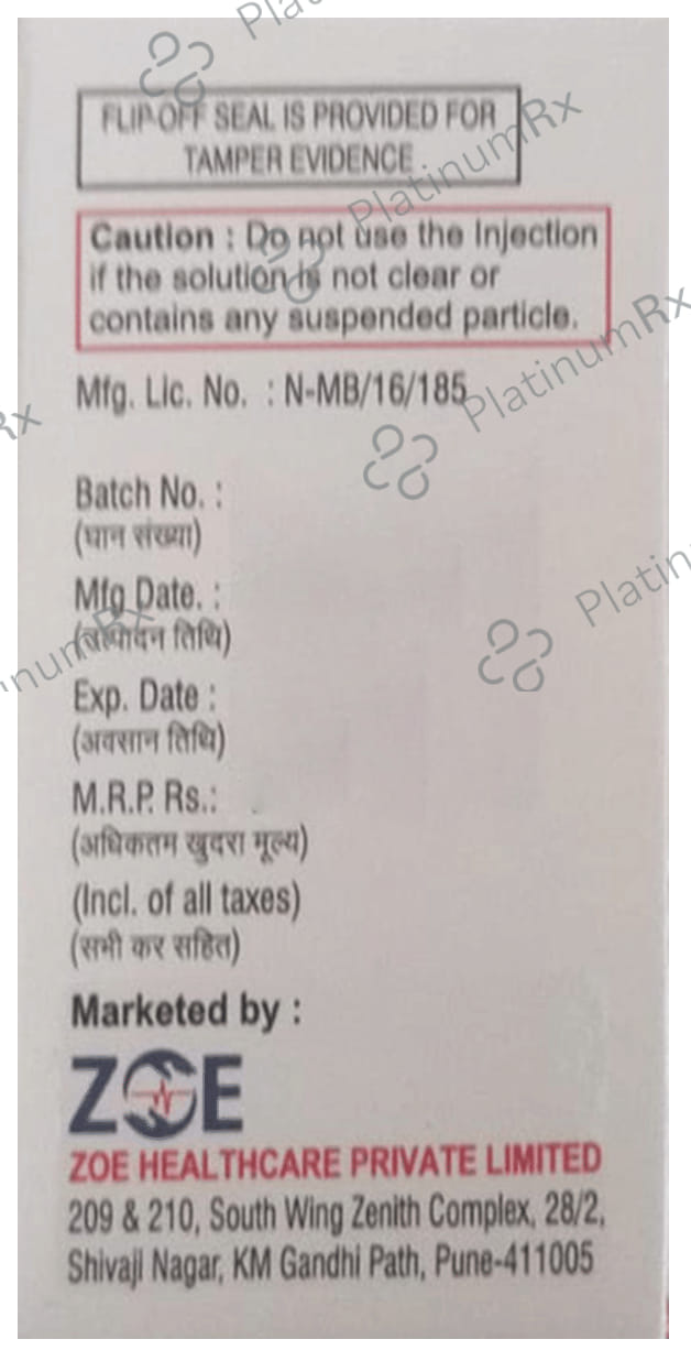 Zoetam 100mg Injection 5ml