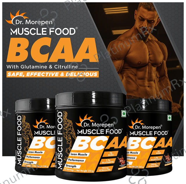 Dr. Morepen Muscle Food BCCA for Lean Muscles, Performance & Strength - Flavour Curious Cola