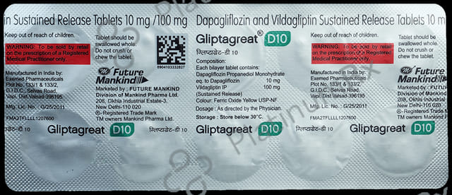 Gliptagreat D 10/100mg Tablet 10s