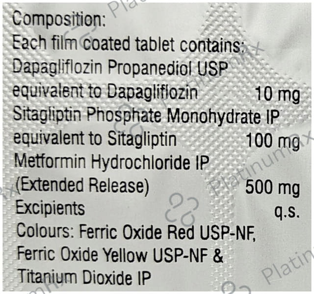 Emsita Trio 10/500/100mg Tablet ER 10s