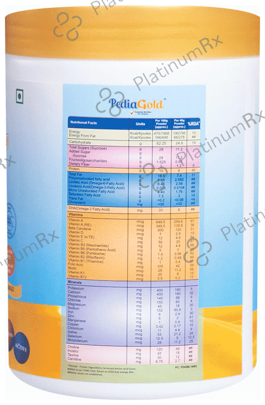 PediaGold with Protein Mango Flavour Powder 400gm