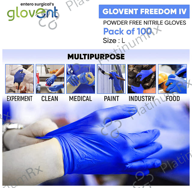 Glovent Nitrile Examination Gloves Powder Free Large
