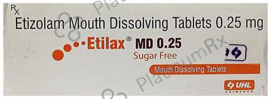 Etilax 0.25mg Sugar Free Tablet MD 10s