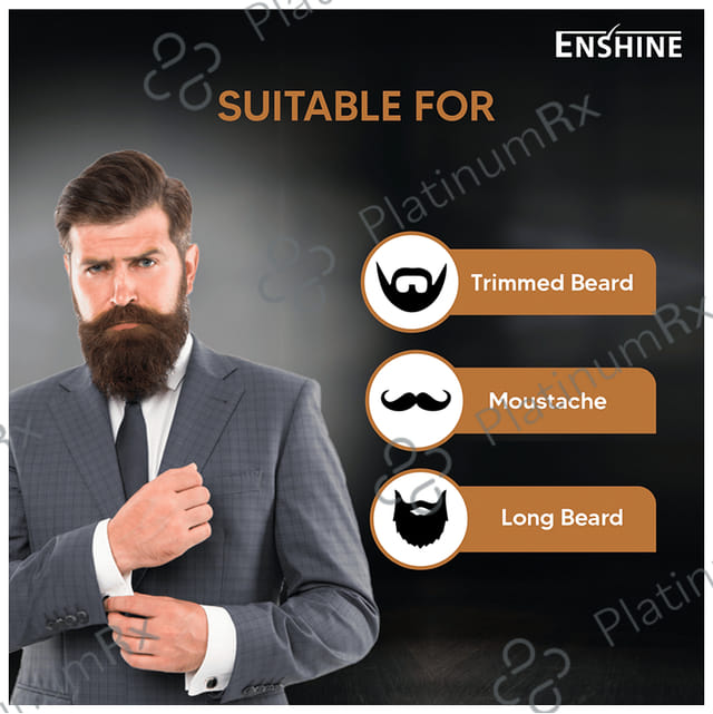 Enshine Beard Oil with Argan Oil, Almond Oil & Vitamin E for Nourished & Shiny Beard