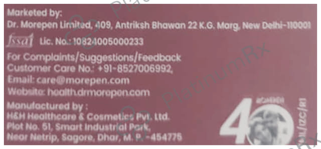 Dr. Morepen Iron & Zinc with Vitamin C & B12 - For Fatigue Reduction, Energy & Haemoglobin - Tablet