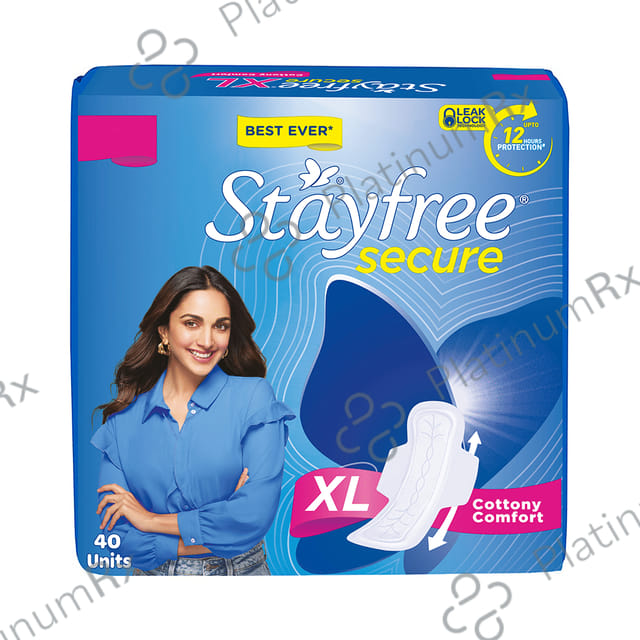 Stayfree Cottony Soft Cover Secure Sanitary Pads XL 40s
