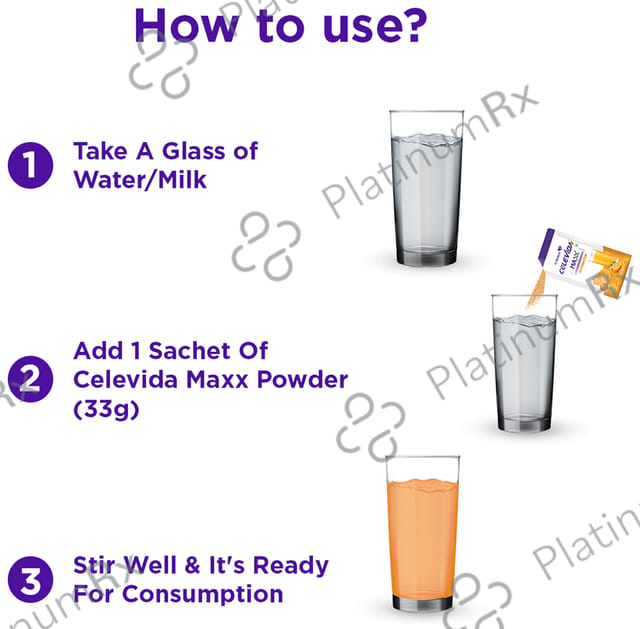 Dr Reddy's Celevida Maxx Sachet for Muscles & Weight Loss - Flavour Orange