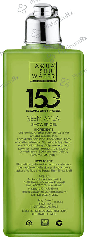 Aqua Shui Water Neem Amla Shower Gel (250ml Each) 1 Pack