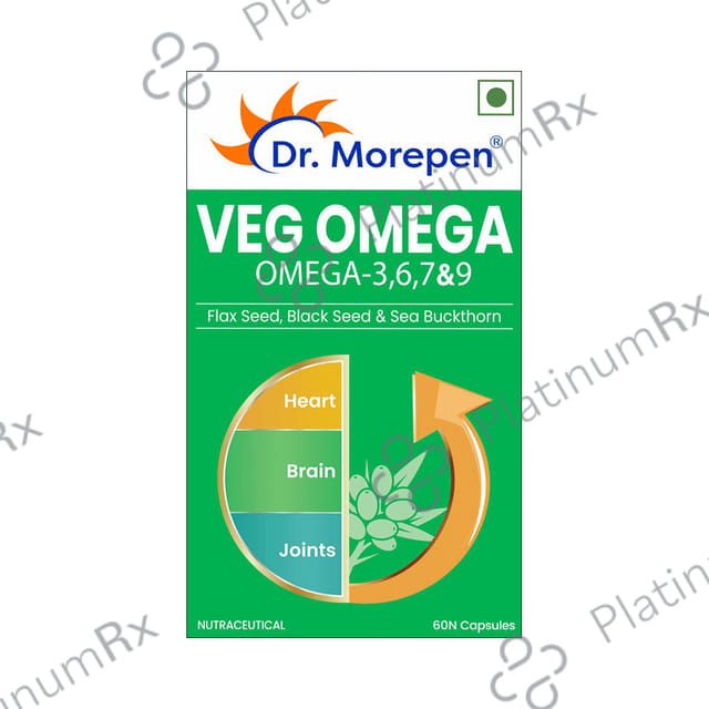 Dr. Morepen Veg-Omega 3-6-7-9 - Capsule for Heart, Brain & Joint Health