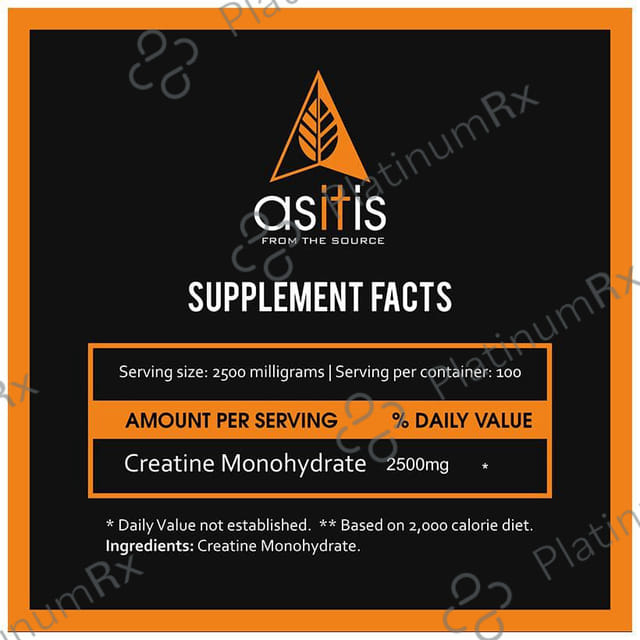 AS-IT-IS Nutrition Creatine Monohydrate for Muscle Building - No Additives or Preservatives 250 gm