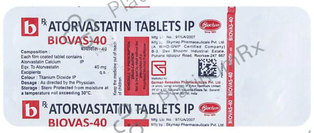 Biovas 40mg Tablet 10s