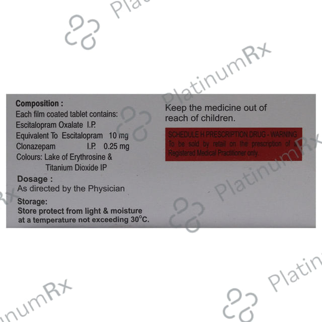 Liftopram LS 10/0.25mg Tablet 10s