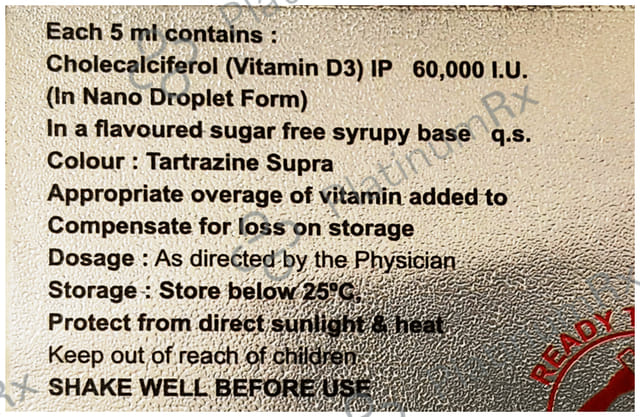 Calzevit D3 60000IU Oral Solution 4X5ml