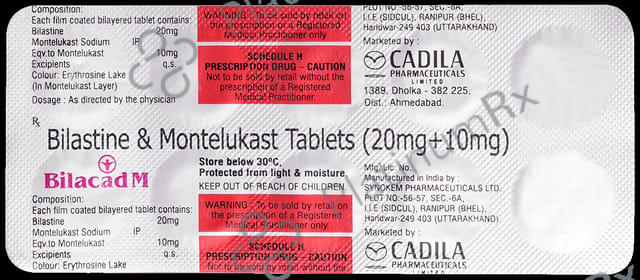 Bilacad M 20/10mg Tablet 10s