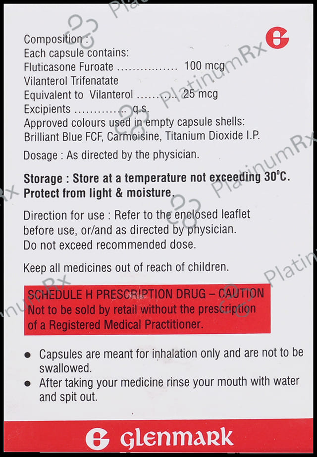 Vilor F 100/25mcg Capsule 15s