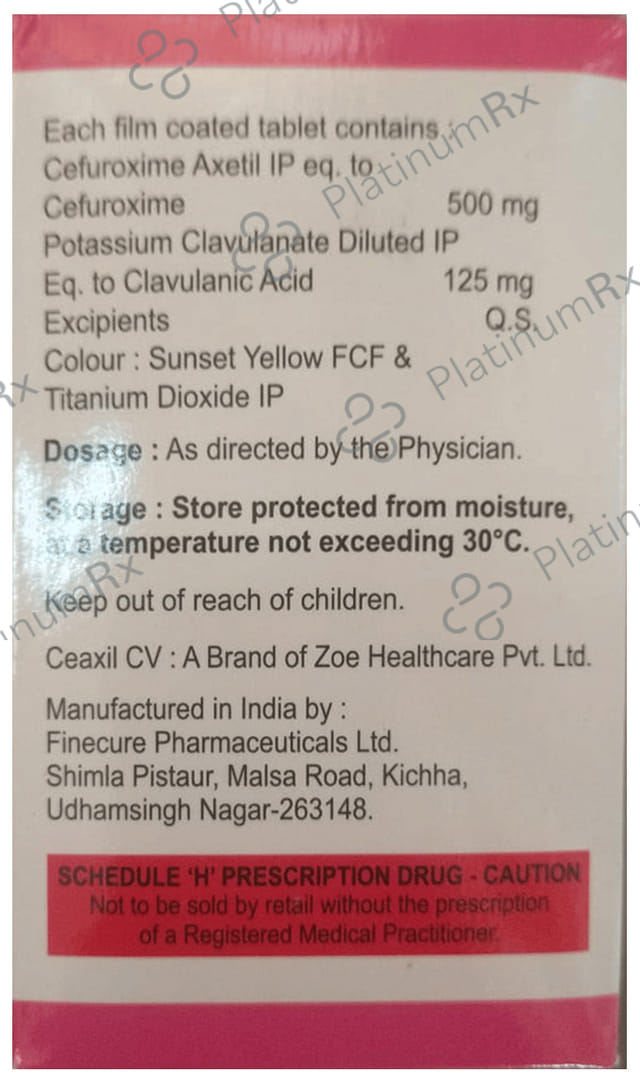 Ceaxil CV 500/125mg Tablet 10s