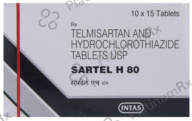 Sartel H 80/12.5mg Tablet 15s