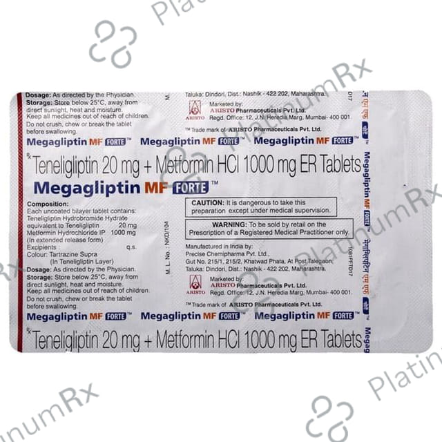Megagliptin MF Forte 1000/20mg Tablet 10s