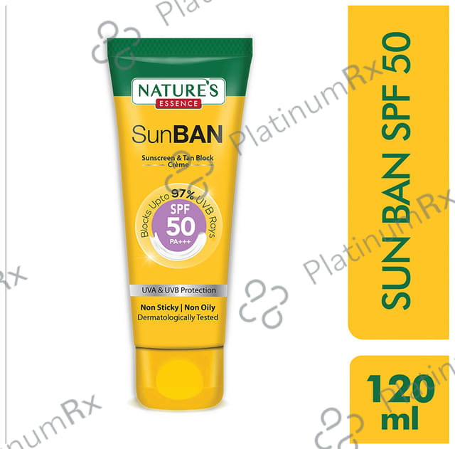 Nature's Essence Sunban Sunscreen & Tan Block SPF 50 PA+++ Lotion 120 ml