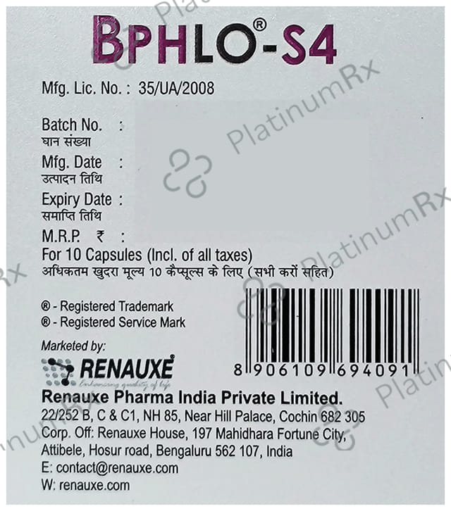 Bphlo S 4mg Capsule 10s