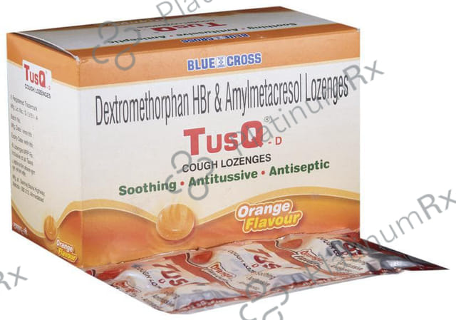 Tusq D Cough 0.6/5mg Orange Lozenges 6s