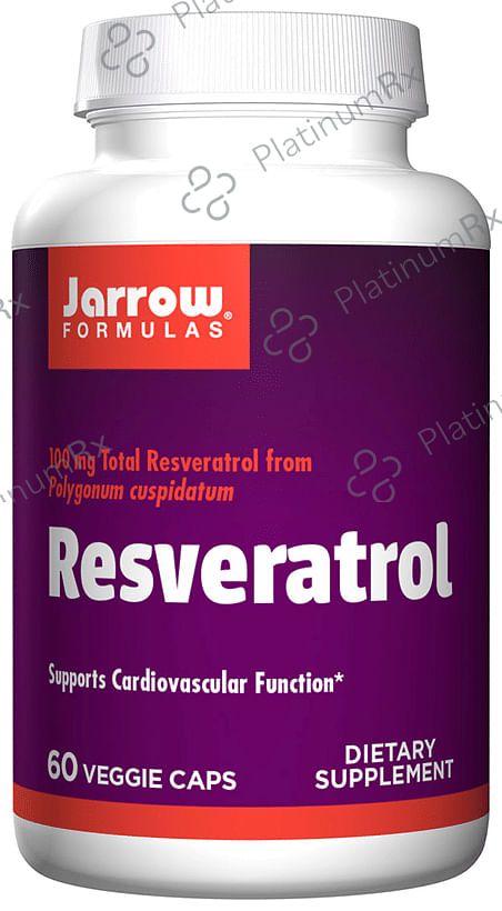 Jarrow Formulas Resveratrol Veggie Capsule - Supports Cardiovascular Functions
