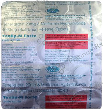 Tenlip-M Forte Tablet SR 15 Tablet SR