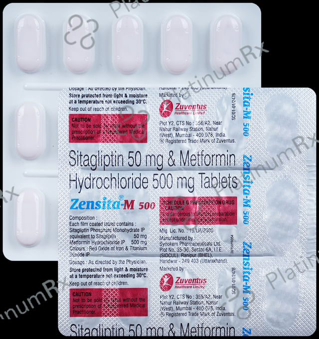 Zensita M 50mg/500mg Tablet