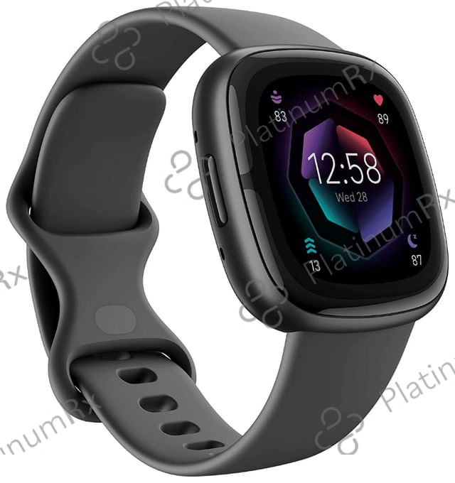Fitbit Sense 2 Health & Fitness Watch Square Black Dial or Grey Silicon Strap