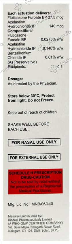 Nasohold AZ Nasal Spray 70 MD 7gm