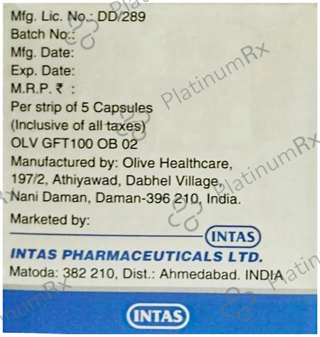Grafotas 100mg Capsule 5s