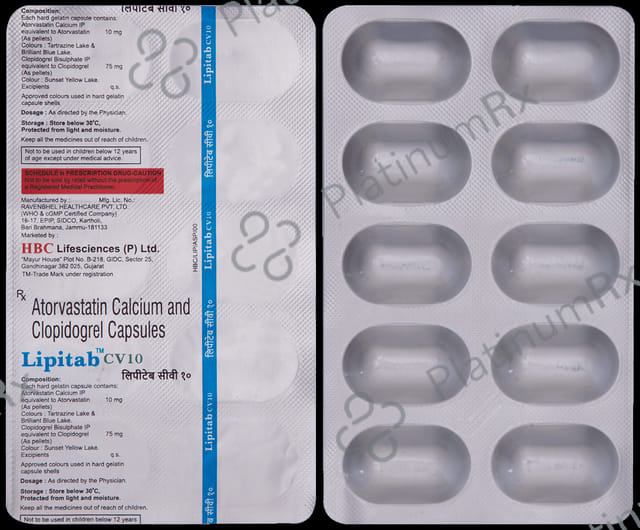 Lipitab CV 10mg/75mg Capsule