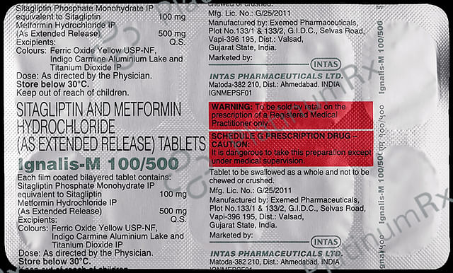 Ignalis M 100/500mg Tablet ER 10s