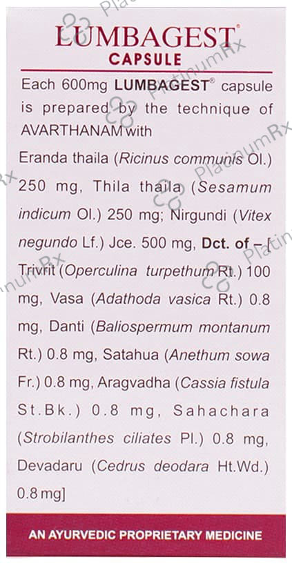 Kerala Ayurveda Lumbagest Capsule