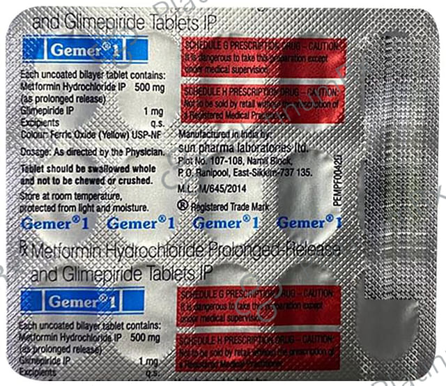 Gemer 1/500mg Tablet PR 15s