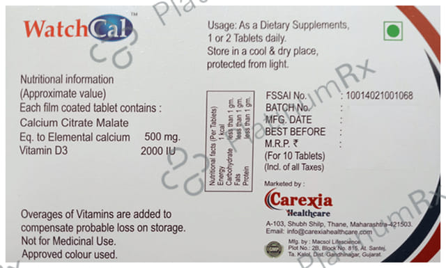 Watchcal Tablet 10s