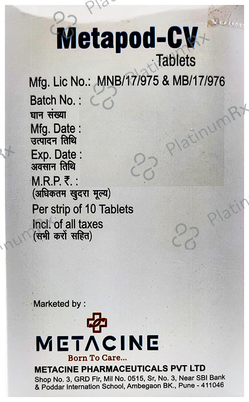 Metapod 200/125mg CV Tablet 10s