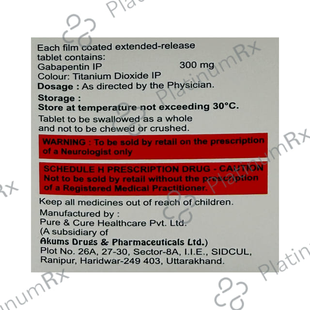 Gabexant GRS 300mg Tablet ER 15s