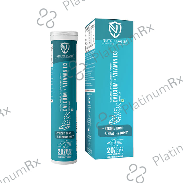 Nutrileague Calcium + Vitamin D3 Effervescent Tablet 20s