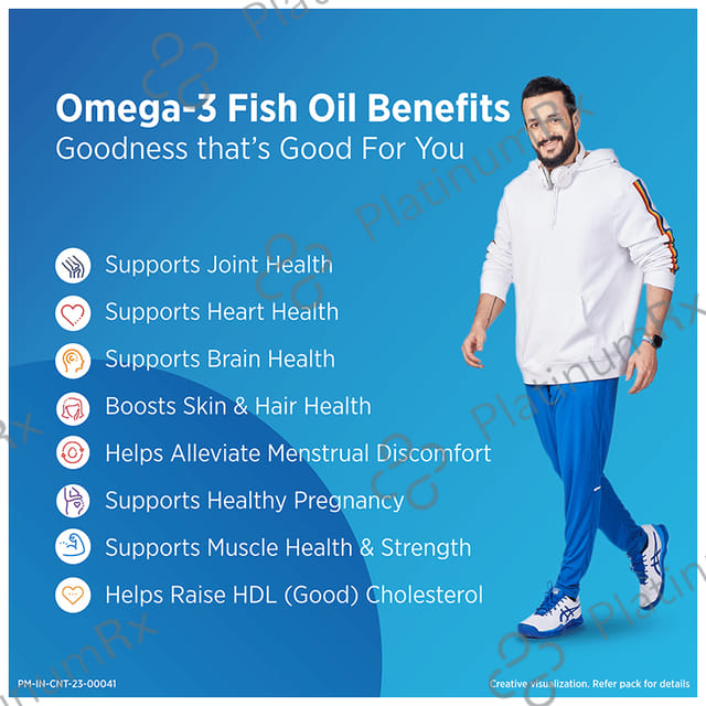 Centrum Omega 3 Fish Oil Capsule for Heart, Skin, Eye & Joint Health 60s