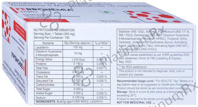 Ferronemia 100/10mg Tablet 10s
