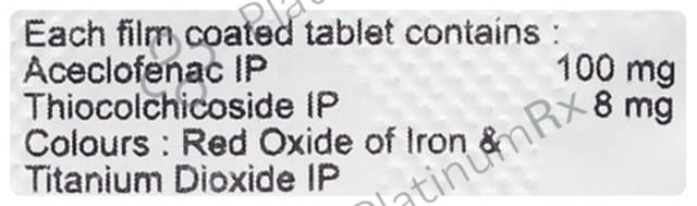 Myostat 100mg/8mg Tablet