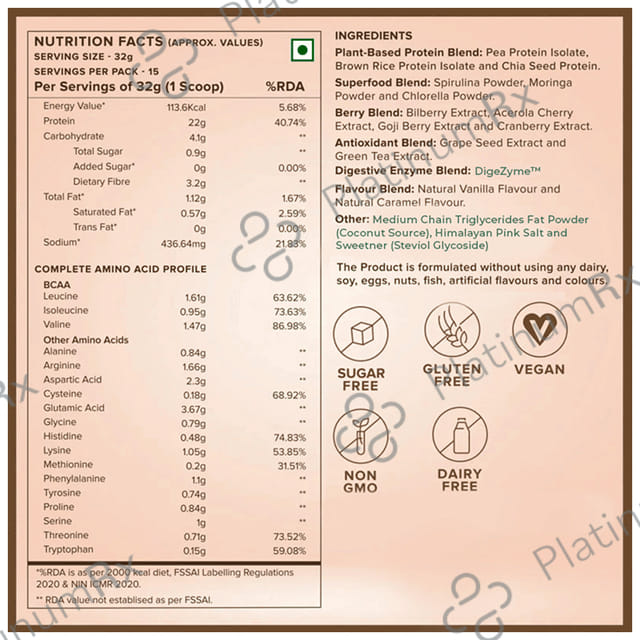 Wellbeing Nutrition Superfood Plant Protein for Muscle Growth & Metabolism - Flavour Powder Italian Cafe Mocha