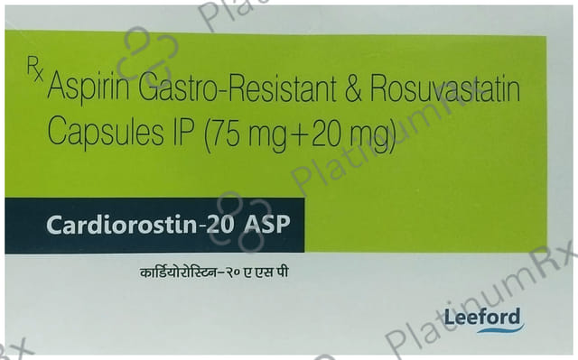 Cardiorostin ASP 20/75mg Capsule 10s