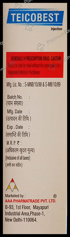 Teicobest 400mg Injection 1s