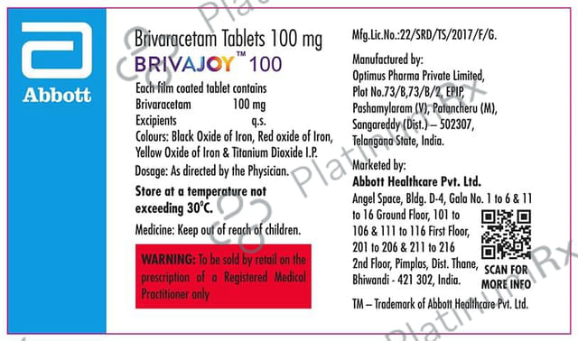 Brivajoy 100mg Tablet 14s