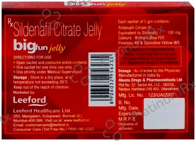 Bigfun 100mg Jelly 5gm