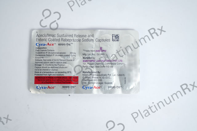 Cyra Ace 200/20mg Capsule 10s