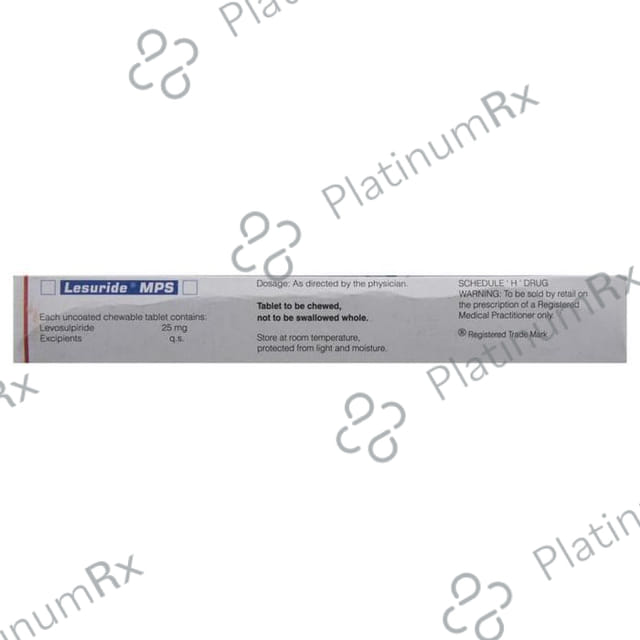 Lesuride MPS 25mg Chewable Tablet 10s